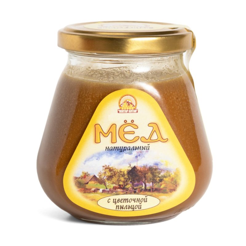 Мёд натуральный с цветочной пыльцой 300 гр