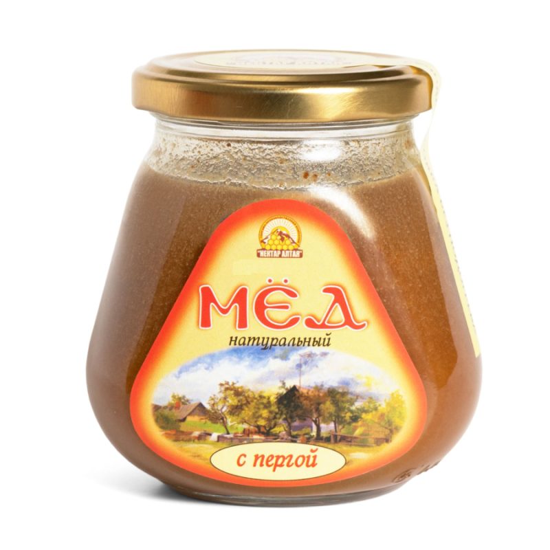 Мёд натуральный с пергой 300 гр